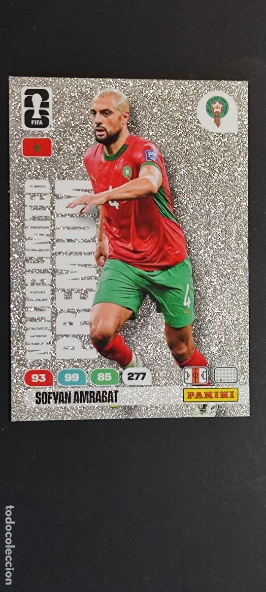 Cromos de F&uacute;tbol: ADRENALYN XL FIFA WORLD CUP 2026 CARD LIMITED EDITION PREMIUM AMRABAT MARRUECOS # PANINI
