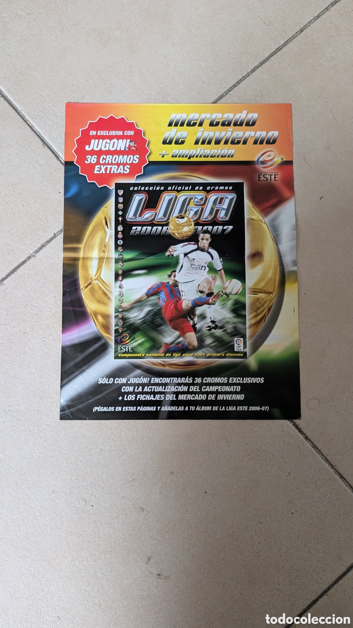 Cromos de F&uacute;tbol: HOJAS VACIAS PLANCHA MERCADO INVIERNO AMPLIACI&Oacute;N LIGA ESTE 2006/07 06 07 NUEVAS