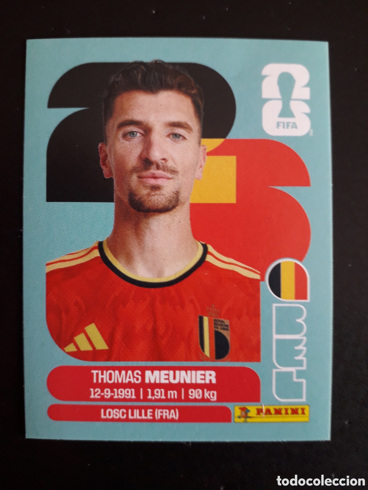 Fu&szlig;ball-Sticker: MEUNIER B&Eacute;LGICA BEL 8 MUNDIAL F&Uacute;TBOL 2026 FIFA WORLD CUP PANINI SIN PEGAR PEDIDO M&Iacute;NIMO 3&euro;.