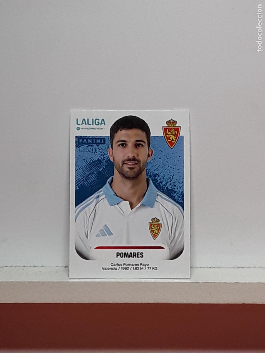 Fu&szlig;ball-Sticker: LALIGA HYPERMOTION 2025 2026 25 26 ALBUM PANINI LIGA N 408B 408 B ZARAGOZA POMARES CARLOS