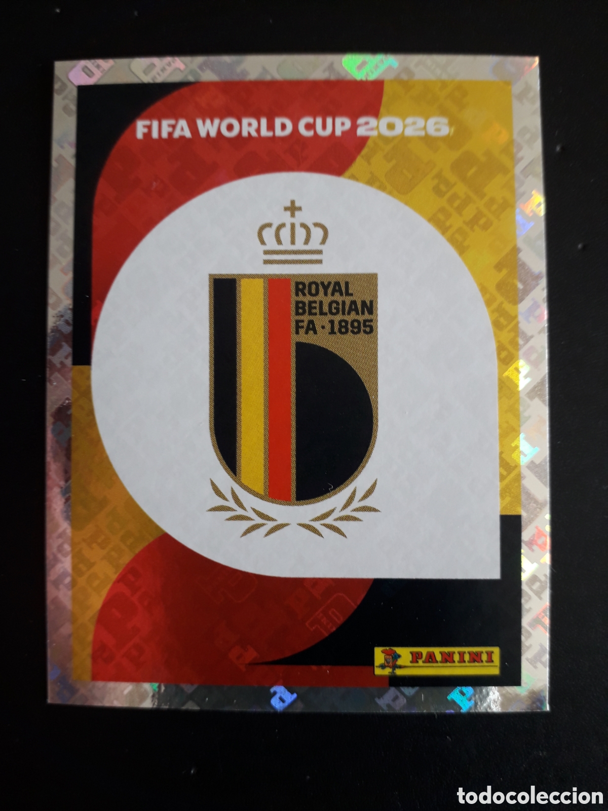 Fu&szlig;ball-Sticker: ESCUDO B&Eacute;LGICA BEL 1 MUNDIAL F&Uacute;TBOL 2026 FIFA WORLD CUP PANINI SIN PEGAR PEDIDO M&Iacute;NIMO 3&euro;