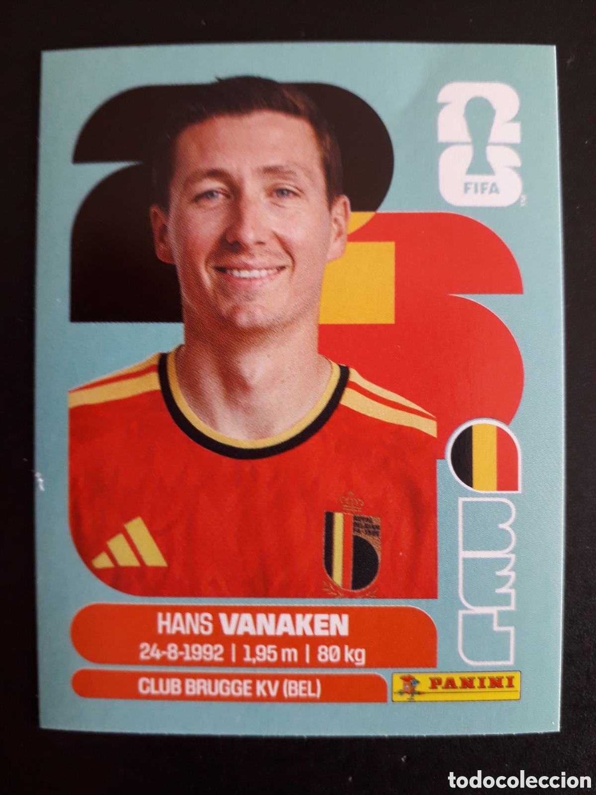 Fu&szlig;ball-Sticker: VANAKEN B&Eacute;LGICA BEL 14 MUNDIAL F&Uacute;TBOL 2026 FIFA WORLD CUP PANINI SIN PEGAR PEDIDO M&Iacute;NIMO 3&euro;