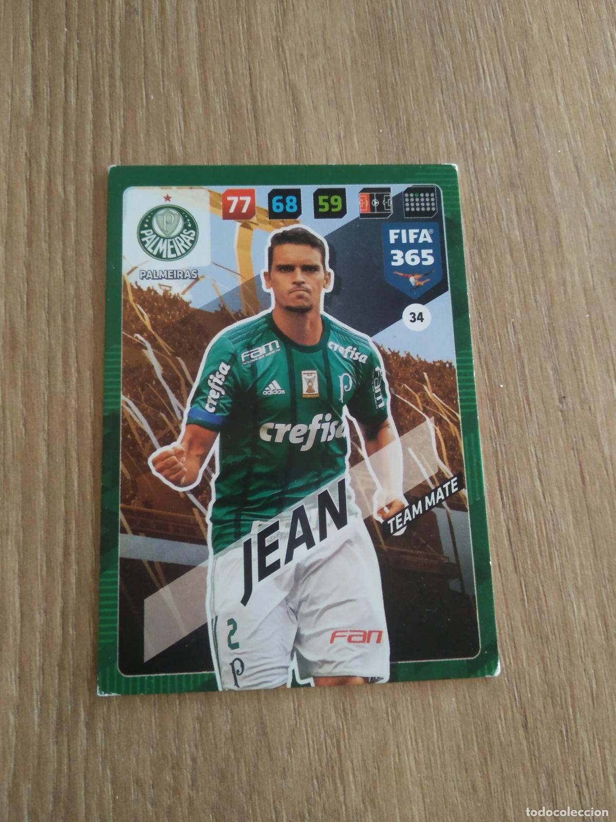 Fu&szlig;ball-Sticker: 34 JEAN palmeiras CROMO FUTBOL PANINI ADRENALYN 17-18 FIFA 365 2017-2018
