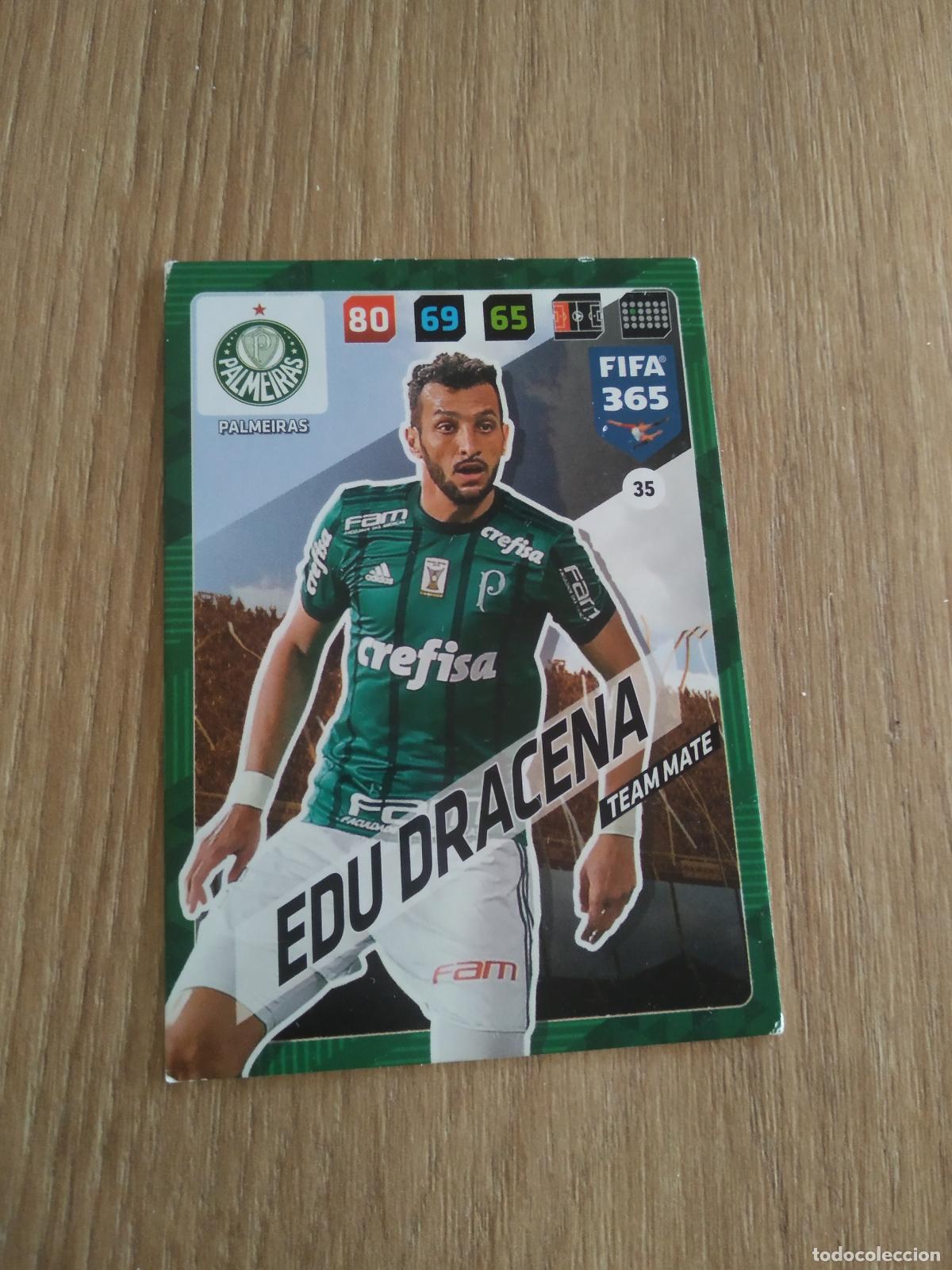 Fu&szlig;ball-Sticker: 35 EDU DRACENA palmeiras CROMO FUTBOL PANINI ADRENALYN 17-18 FIFA 365 2017-2018
