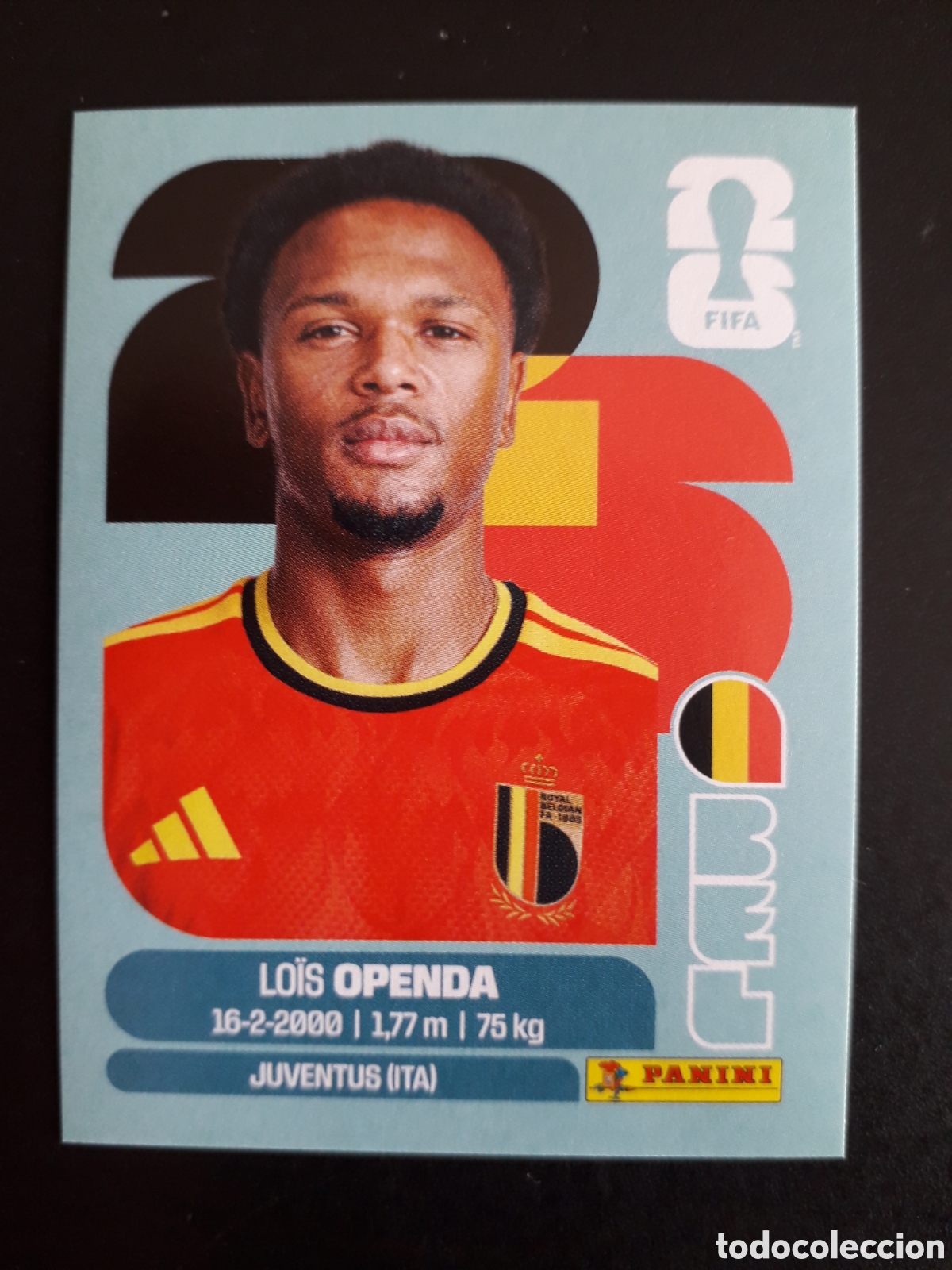 Cromos de F&uacute;tbol: OPENDA B&Eacute;LGICA BEL 19 MUNDIAL F&Uacute;TBOL 2026 FIFA WORLD CUP PANINI SIN PEGAR PEDIDO M&Iacute;NIMO 3&euro;