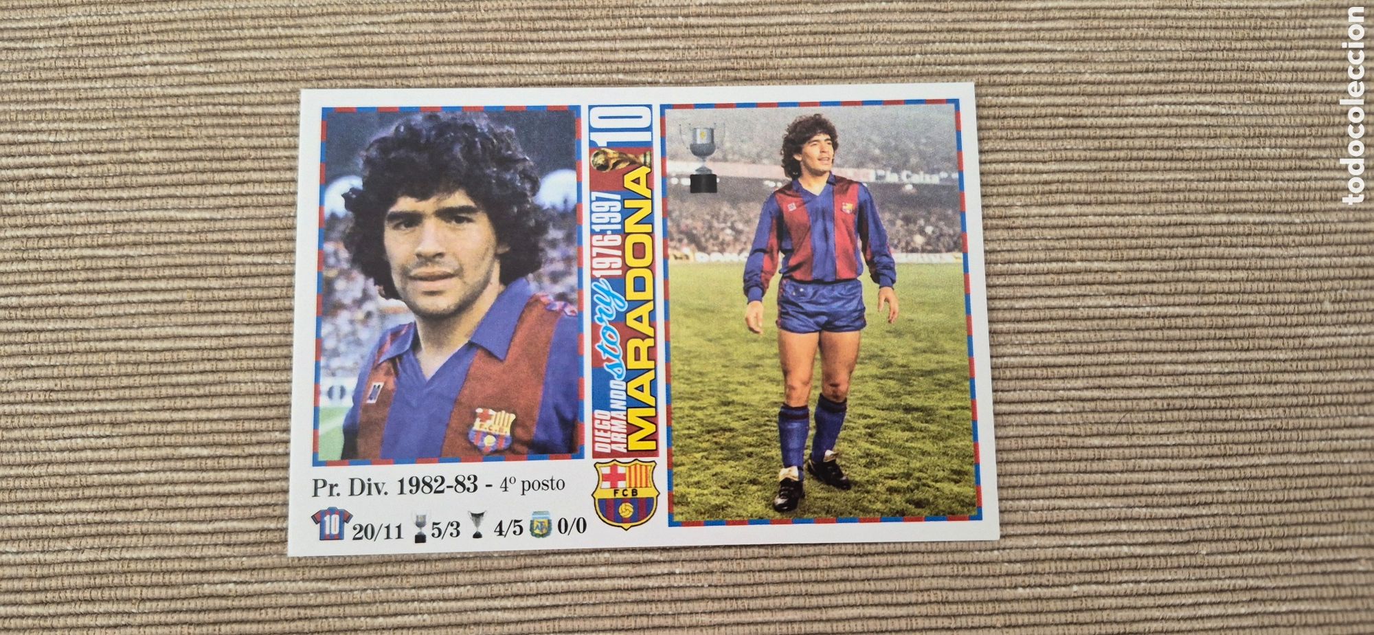 Cromos de F&uacute;tbol: CROMO MARADONA T.82 83