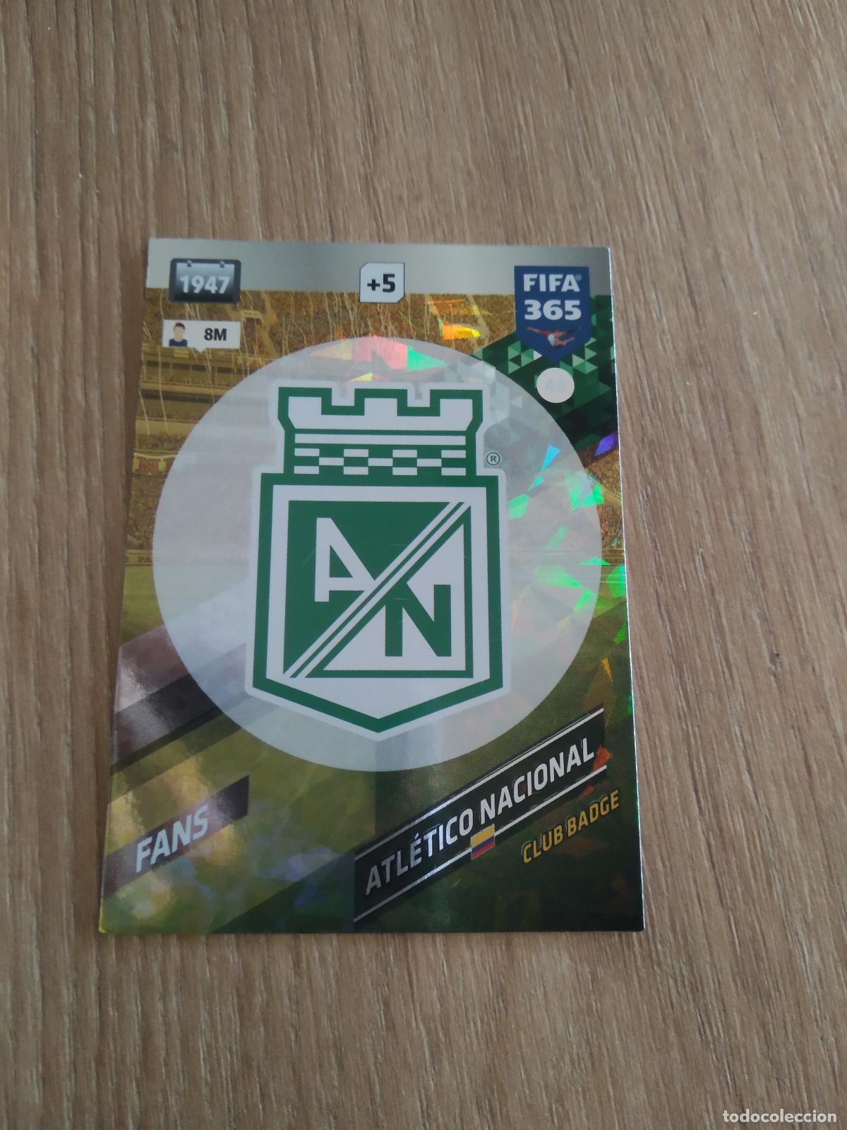 Cromos de F&uacute;tbol: 46 ESCUDO ATLETICO NACIONAL CROMO FUTBOL PANINI ADRENALYN 17-18 FIFA 365 2017-2018