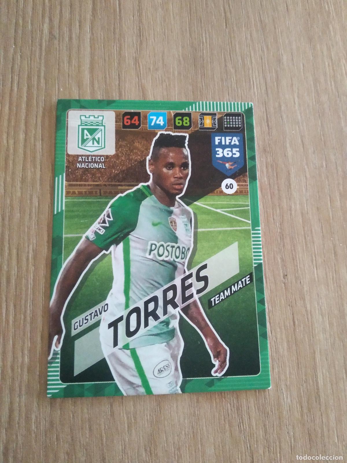 Cromos de F&uacute;tbol: 60 GUSTAVO TORRES ATLETICO NACIONAL CROMO FUTBOL PANINI ADRENALYN 17-18 FIFA 365 2017-2018