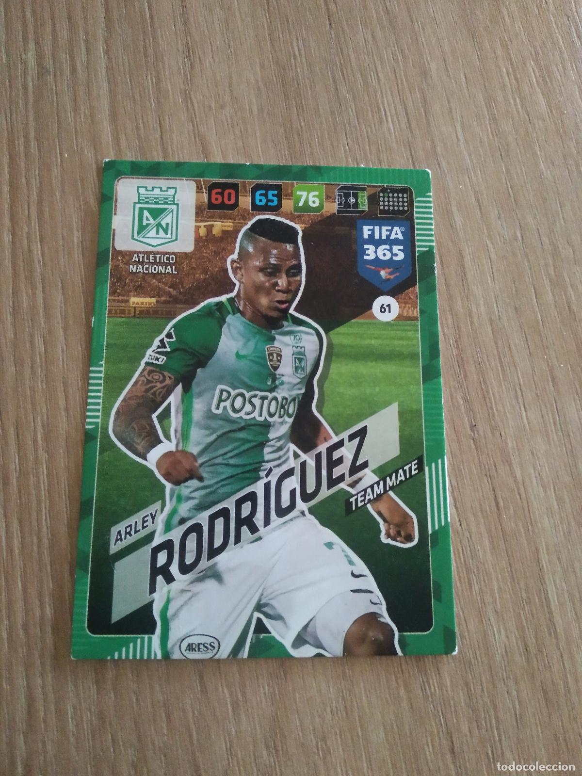 Cromos de F&uacute;tbol: 61 ARLEY RODRIGUEZ ATLETICO NACIONAL CROMO FUTBOL PANINI ADRENALYN 17-18 FIFA 365 2017-2018
