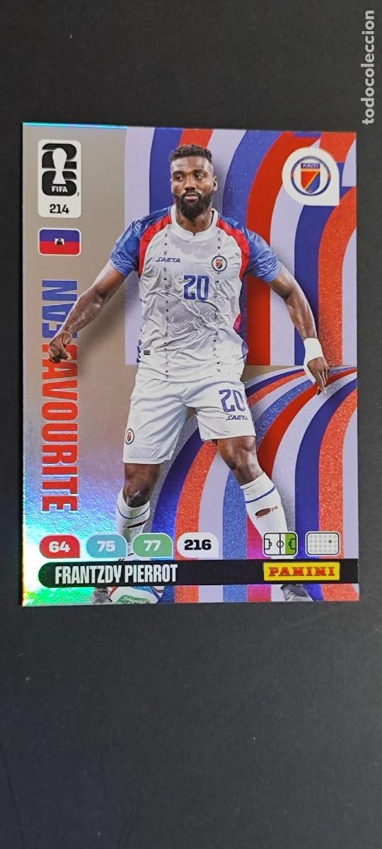 Cromos de F&uacute;tbol: ADRENALYN XL FIFA WORLD CUP 2026 CARD FAN FAVOURITE PIERROT HAITI # 214 PANINI