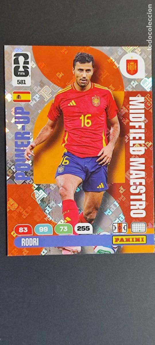 Cromos de F&uacute;tbol: ADRENALYN XL FIFA WORLD CUP 2026 CARD POWER-UP RODRI ESPA&Ntilde;A # 581 PANINI