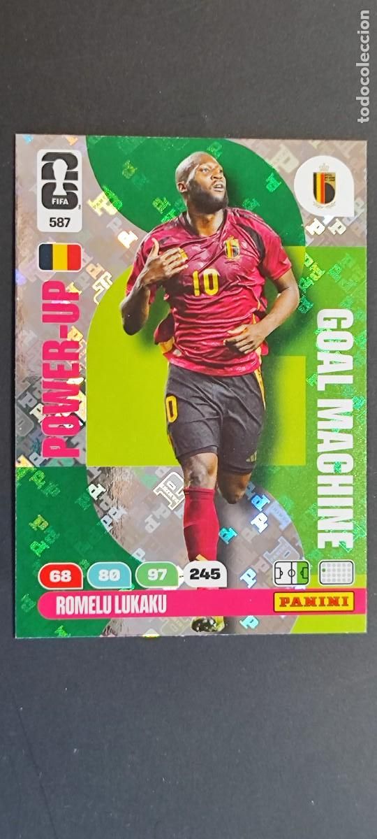 Cromos de F&uacute;tbol: ADRENALYN XL FIFA WORLD CUP 2026 CARD POWER-UP LUKAKU BELGICA # 587 PANINI