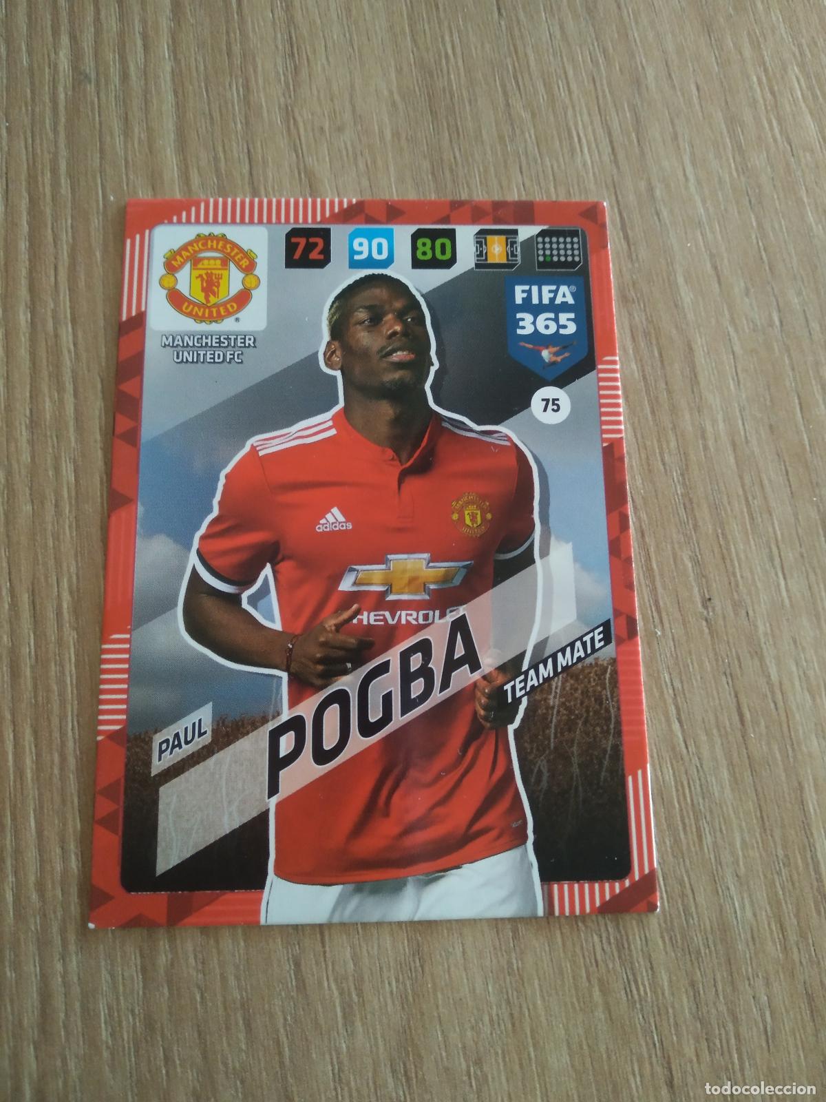 Fu&szlig;ball-Sticker: 75 POGBA MANCHESTER UNITED CROMO FUTBOL PANINI ADRENALYN 17-18 FIFA 365 2017-2018