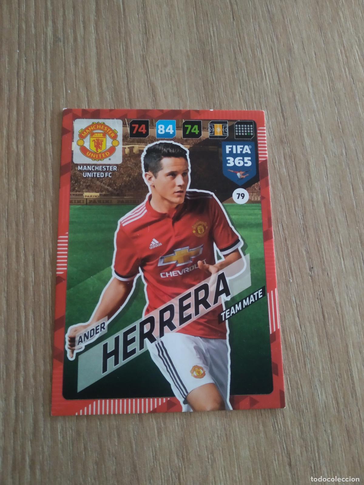 Fu&szlig;ball-Sticker: 79 ANDER HERRERA MANCHESTER UNITED CROMO FUTBOL PANINI ADRENALYN 17-18 FIFA 365 2017-2018