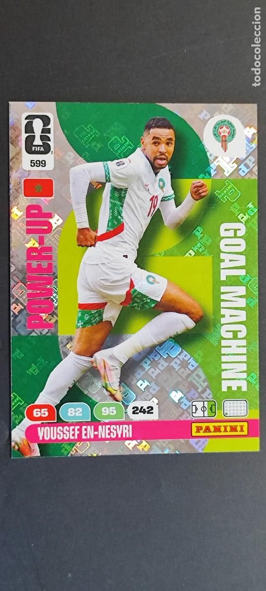 Cromos de F&uacute;tbol: ADRENALYN XL FIFA WORLD CUP 2026 CARD POWER-UP EN-NESYRI MARRUECOS # 599 PANINI
