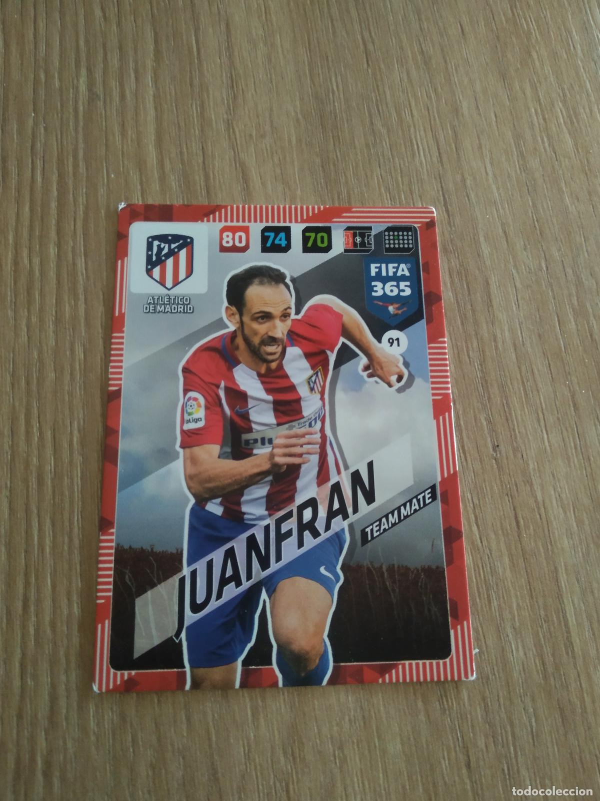 Cromos de F&uacute;tbol: 91 JUANFRAN ATLETICO DE MADRID CROMO FUTBOL PANINI ADRENALYN 17-18 FIFA 365 2017-2018