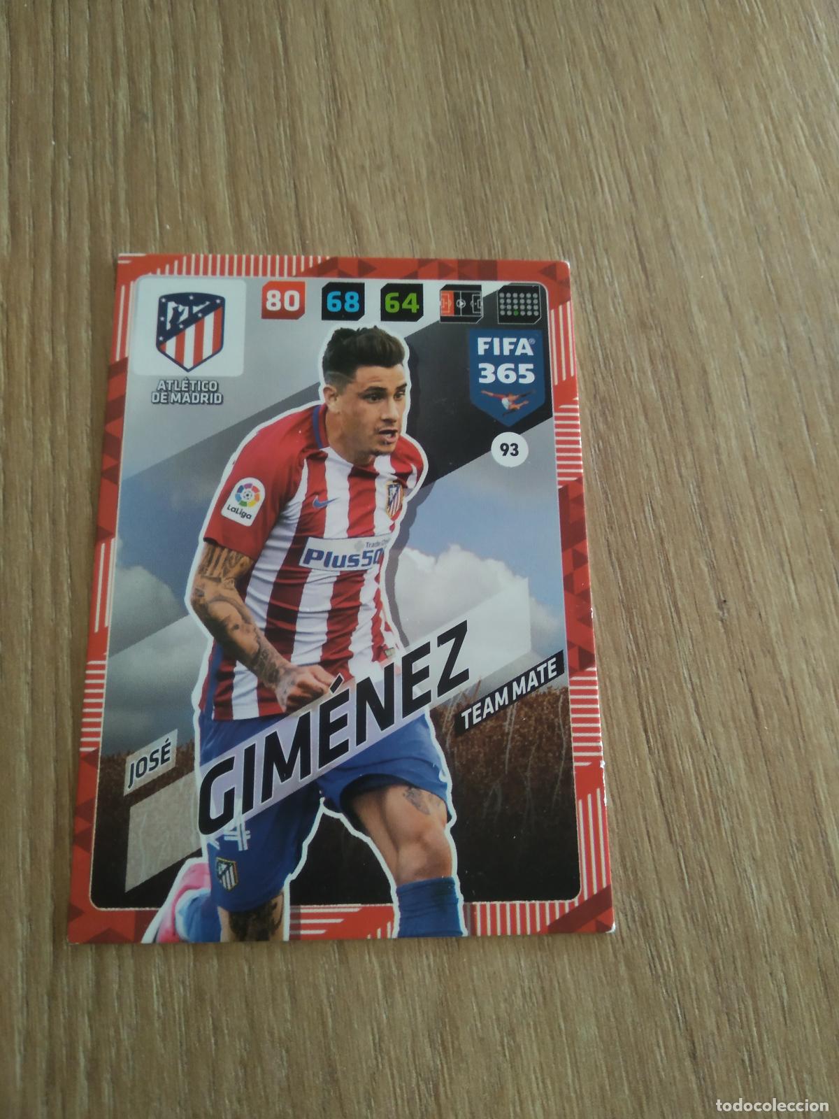 Cromos de F&uacute;tbol: 93 JOSE MARIA GIMENEZ ATLETICO DE MADRID CROMO FUTBOL PANINI ADRENALYN 17-18 FIFA 365 2017-2018