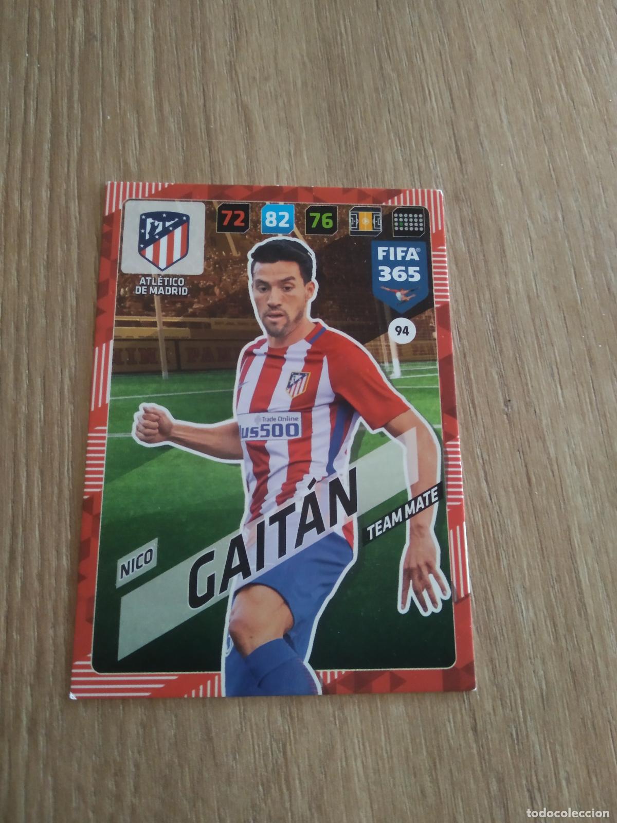 Cromos de F&uacute;tbol: 94 NICO GAITAN ATLETICO DE MADRID CROMO FUTBOL PANINI ADRENALYN 17-18 FIFA 365 2017-2018