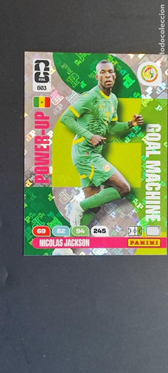 Cromos de F&uacute;tbol: ADRENALYN XL FIFA WORLD CUP 2026 CARD POWER-UP JACKSON SENEGAL # 603 PANINI
