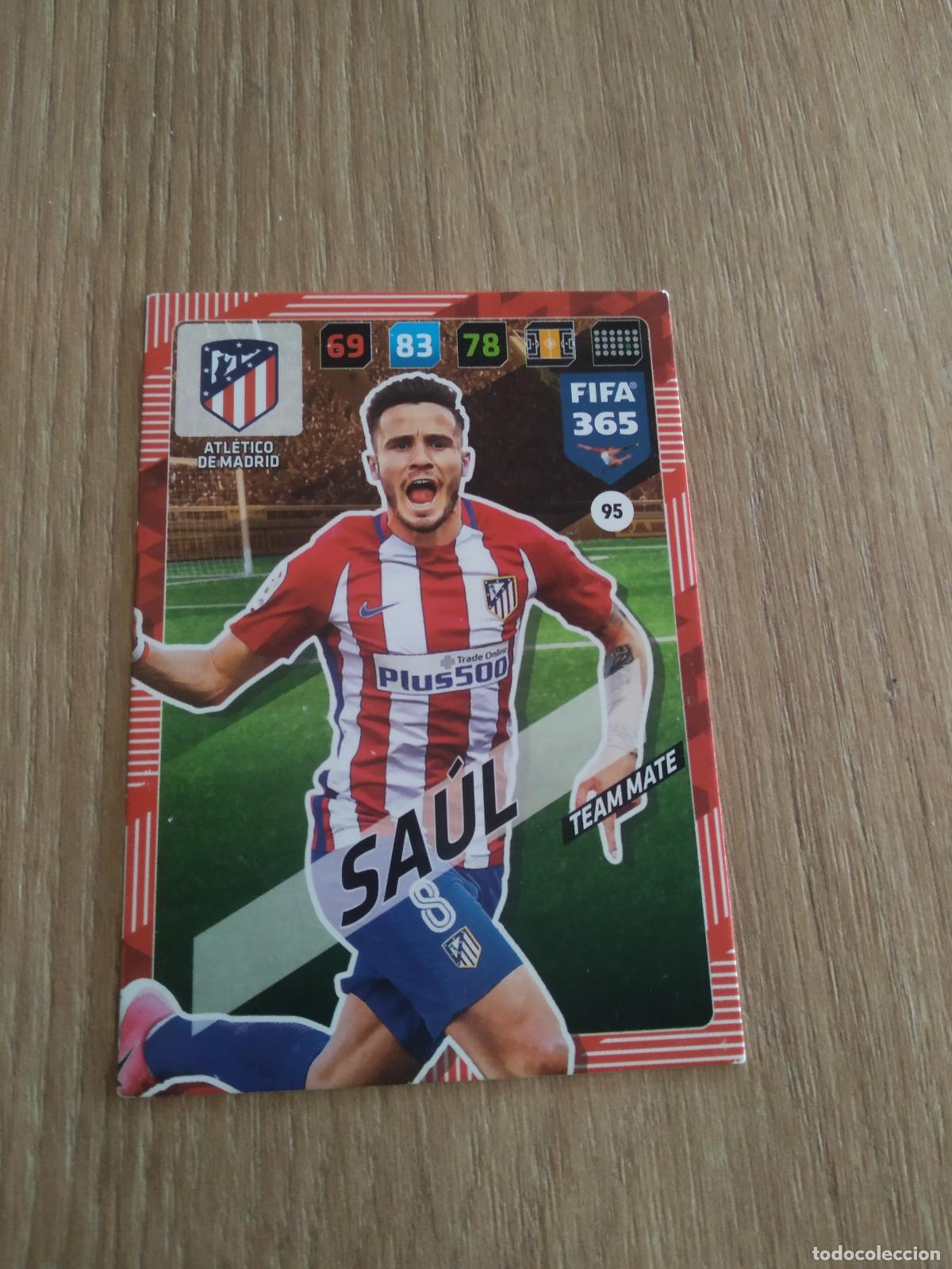 Cromos de F&uacute;tbol: 95 SAUL ATLETICO DE MADRID CROMO FUTBOL PANINI ADRENALYN 17-18 FIFA 365 2017-2018