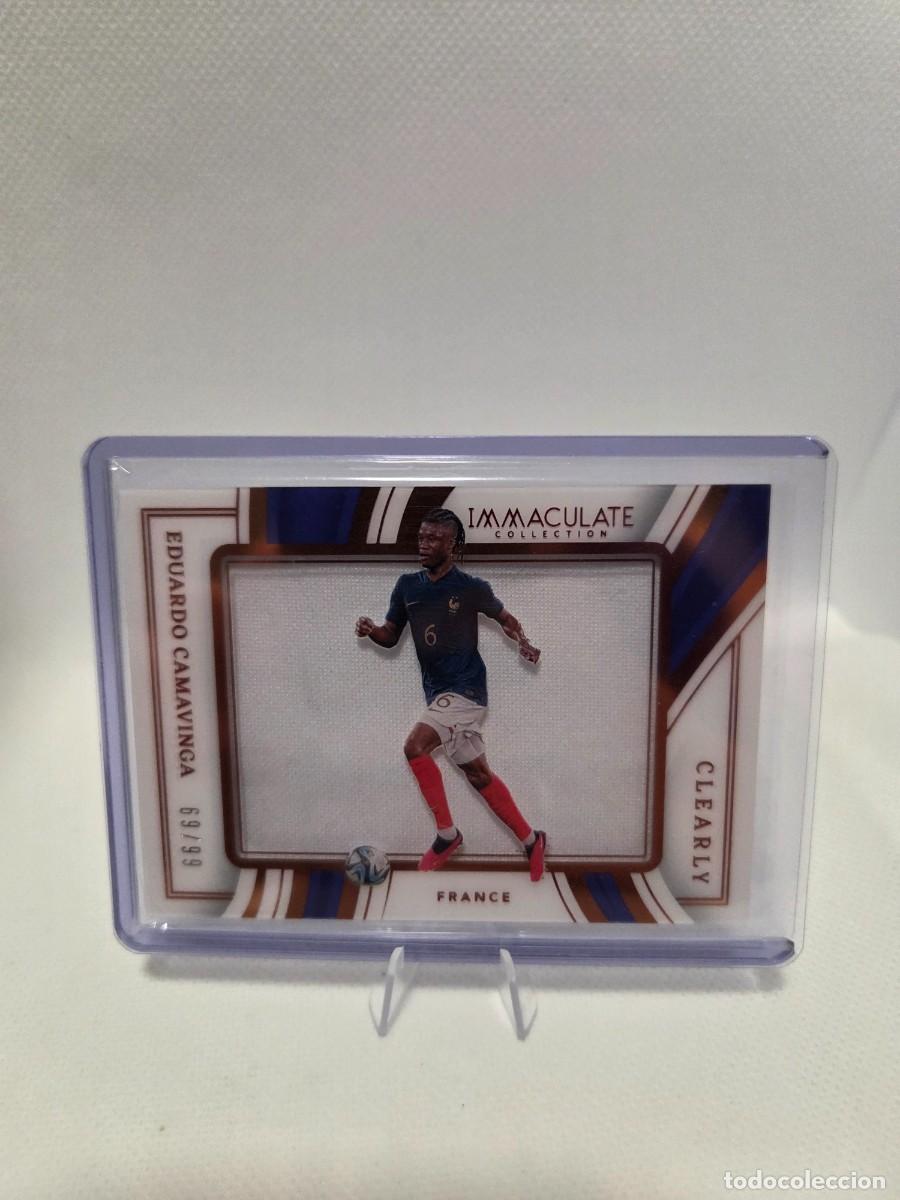 Cromos de F&uacute;tbol: 2023/24 Panini Immaculate Collection Clearly Immaculate Jerseys #CJ-EC Eduardo Camavinga 69/99