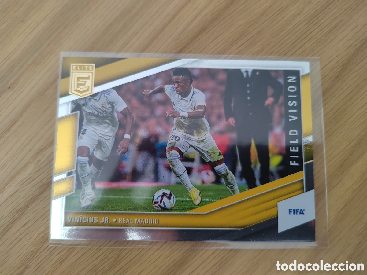 Cromos de F&uacute;tbol: #9 VINICIUS JR. FILED VISION PANINI DONRUSS ELITE FIFA SOCCER 2022 2023 22 23 REAL MADRID