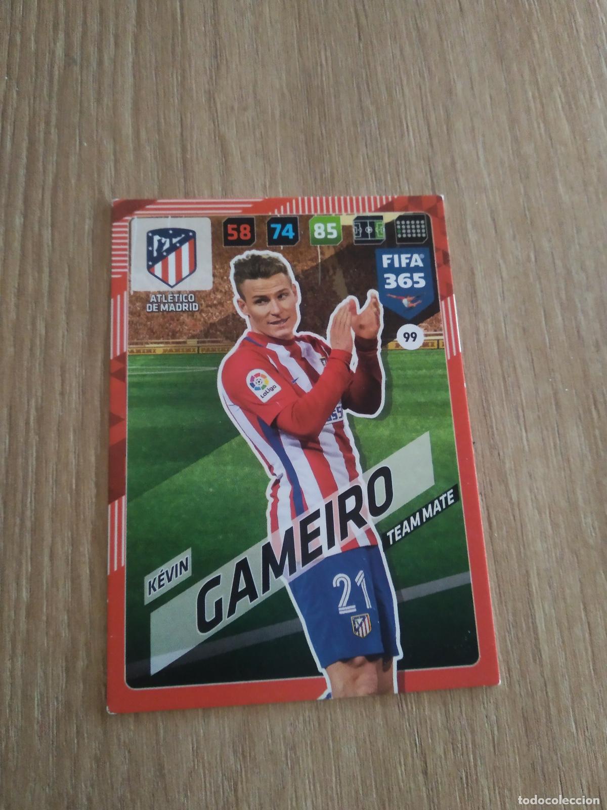 Cromos de F&uacute;tbol: 99 GAMEIRO ATLETICO DE MADRID CROMO FUTBOL PANINI ADRENALYN 17-18 FIFA 365 2017-2018