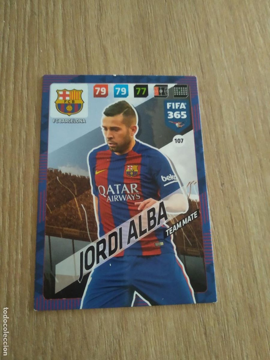 Cromos de F&uacute;tbol: 107 JORDI ALBA BARCELONA BAR&Ccedil;A CROMO FUTBOL PANINI ADRENALYN 17-18 FIFA 365 2017-2018