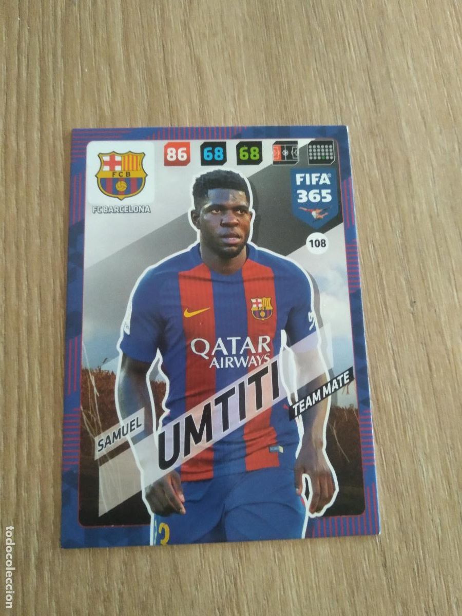 Cromos de F&uacute;tbol: 108 UMTITI BARCELONA BAR&Ccedil;A CROMO FUTBOL PANINI ADRENALYN 17-18 FIFA 365 2017-2018