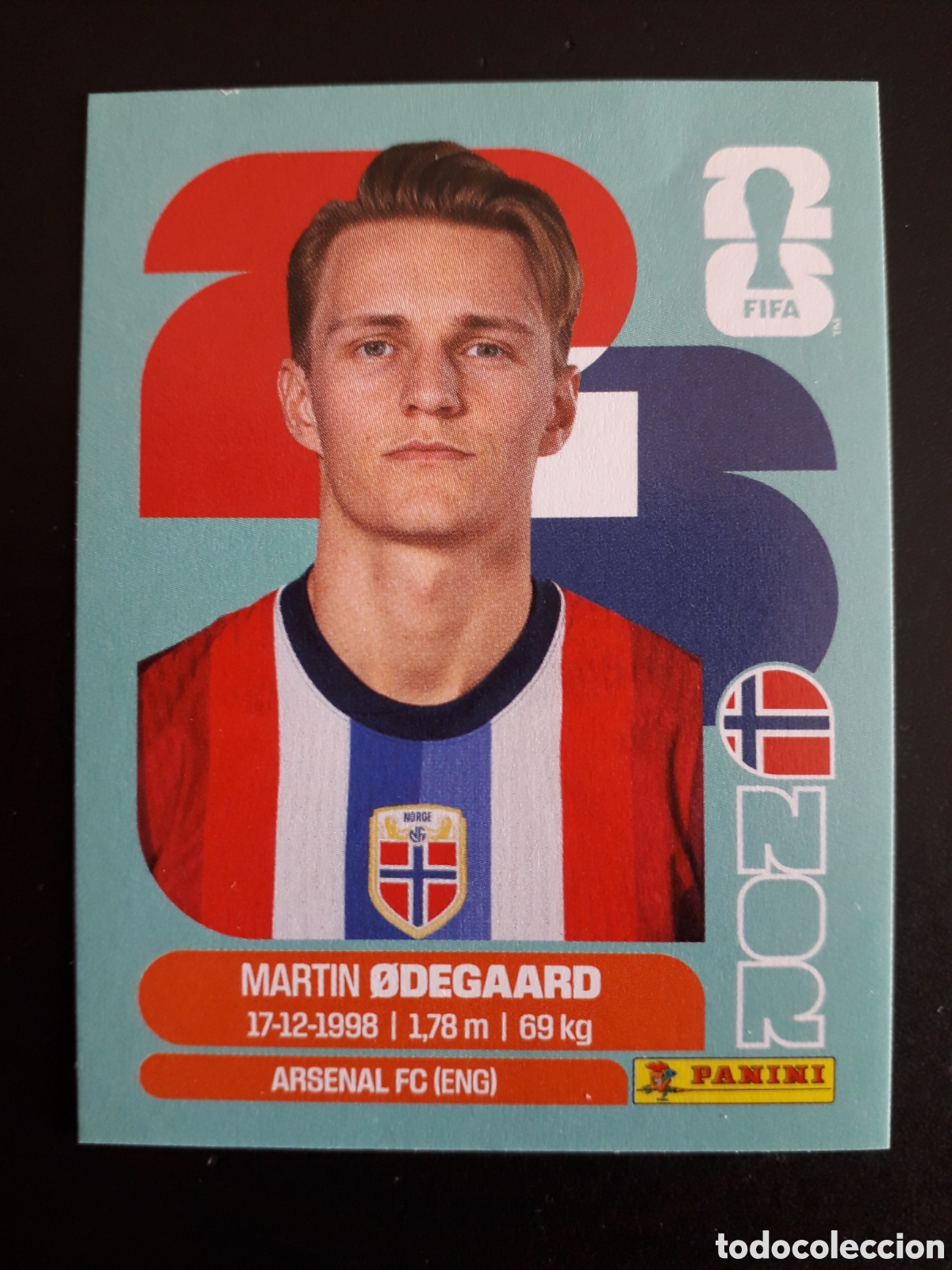 Cromos de F&uacute;tbol: &Oslash;DEGAARD NORUEGA NOR 10 MUNDIAL F&Uacute;TBOL 2026 FIFA WORLD CUP PANINI SIN PEGAR PEDIDO M&Iacute;NIMO 3&euro;.