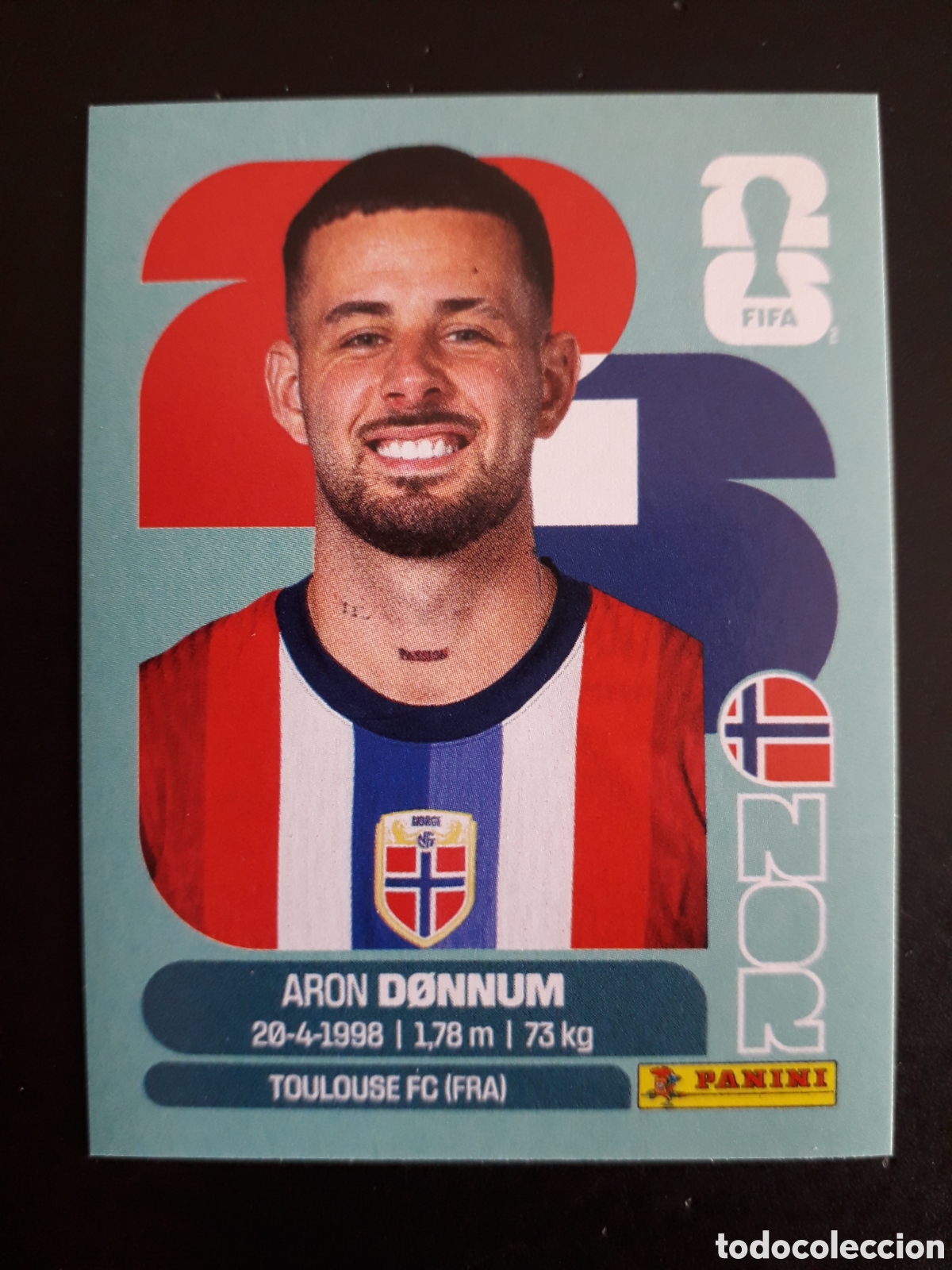 Cromos de F&uacute;tbol: D&Oslash;NNUM NORUEGA NOR 17 MUNDIAL F&Uacute;TBOL 2026 FIFA WORLD CUP PANINI SIN PEGAR PEDIDO M&Iacute;NIMO 3&euro;
