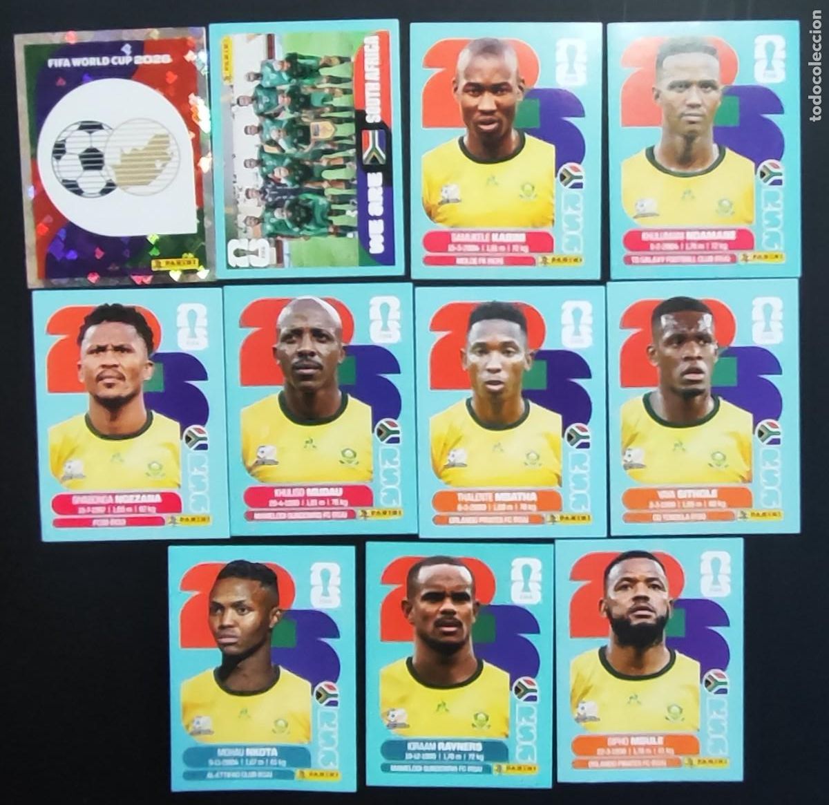 Cromos de F&uacute;tbol: STICKER FIFA WORLD CUP 2026 LOTE DE 11 STICKERS DE SUDAFRICA # PANINI
