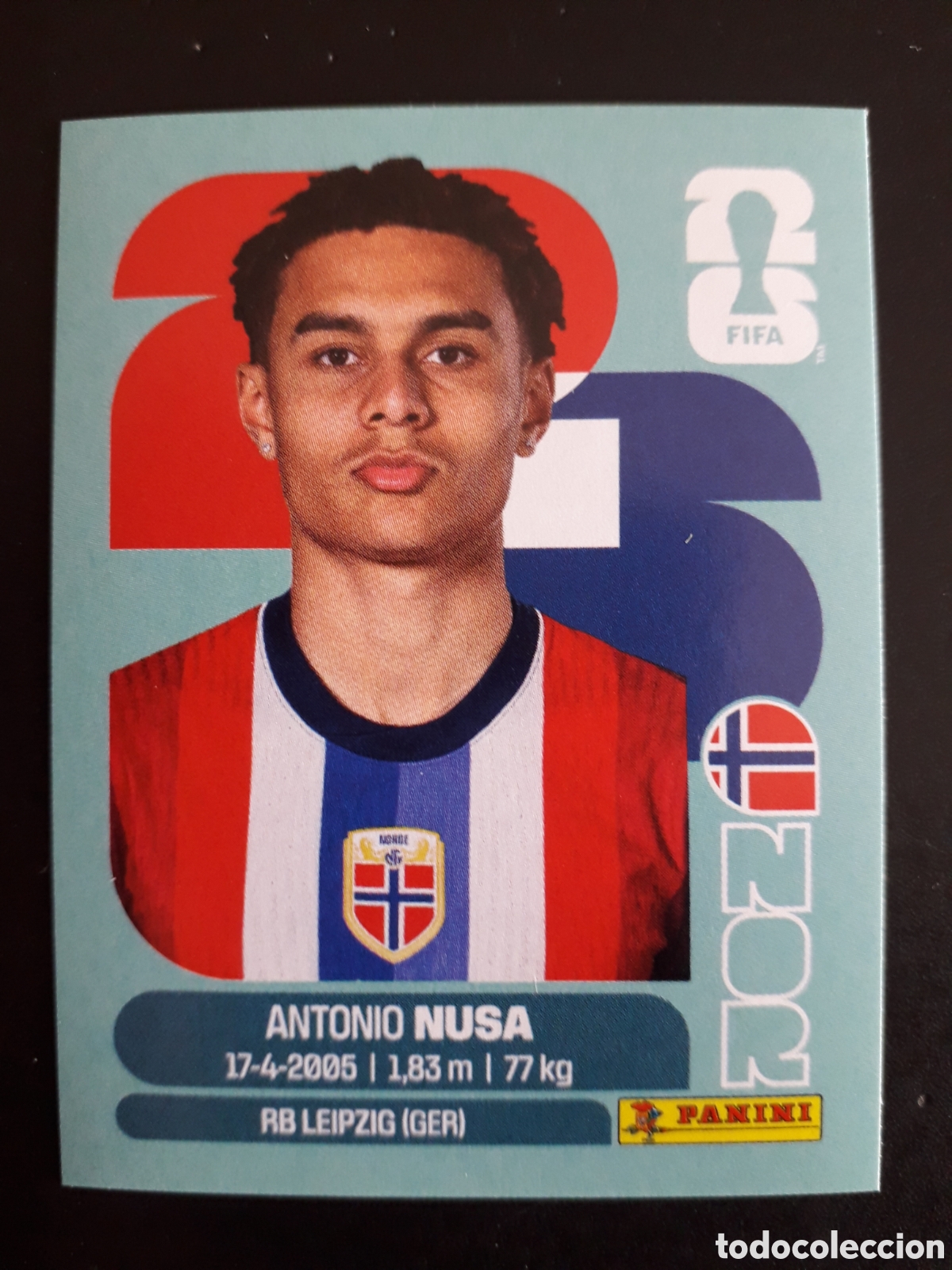 Cromos de F&uacute;tbol: NUSA NORUEGA NOR 19 MUNDIAL F&Uacute;TBOL 2026 FIFA WORLD CUP PANINI SIN PEGAR PEDIDO M&Iacute;NIMO 3&euro;