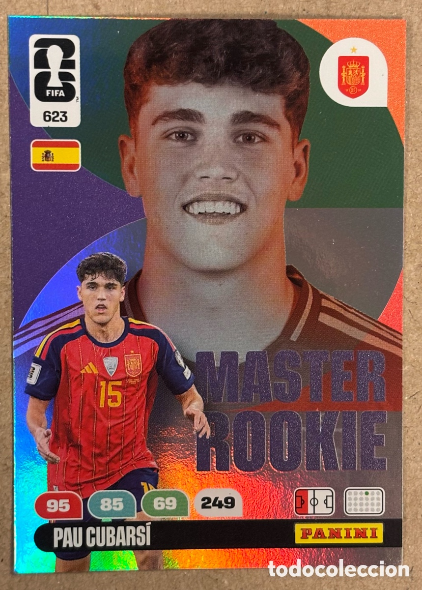 Cromos de F&uacute;tbol: PAU CUBARS&Iacute; (ESPA&Ntilde;A). CARTA MASTER ROOKIE PANINI ADRENALYN XL FIFA WORLD CUP 2026. #623.