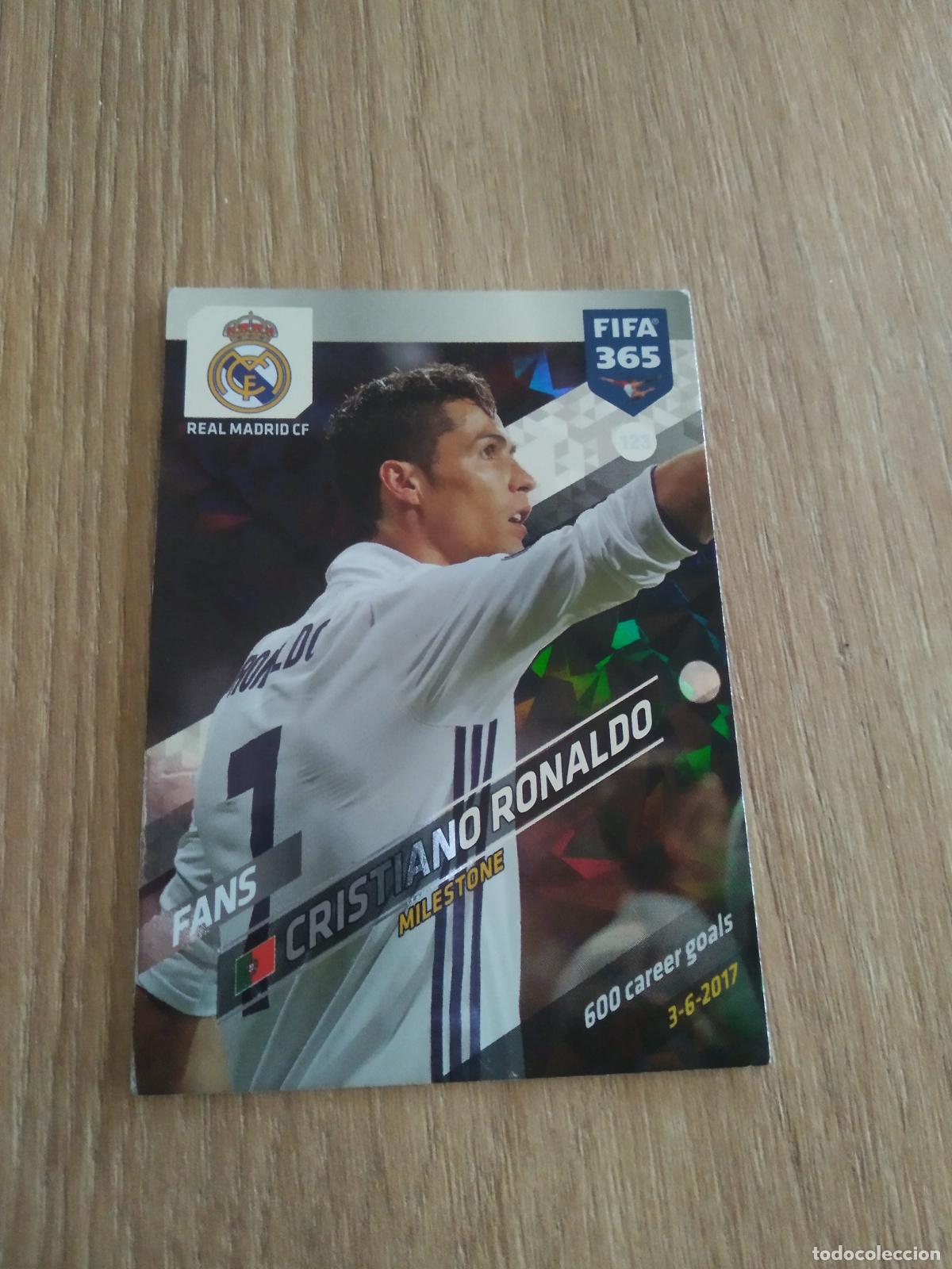 Fu&szlig;ball-Sticker: 123 CRISTIANO RONALDO REAL MADRID CROMO FUTBOL PANINI ADRENALYN 17-18 FIFA 365 2017-2018