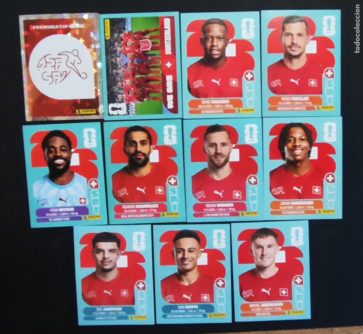 Cromos de F&uacute;tbol: STICKER FIFA WORLD CUP 2026 LOTE DE 11 STICKERS DE SUIZA # PANINI