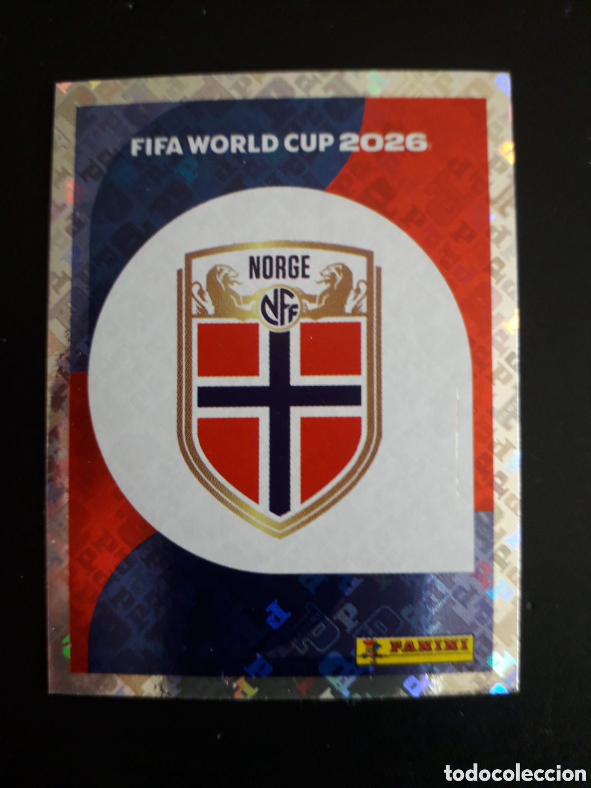 Fu&szlig;ball-Sticker: ESCUDO NORUEGA NOR 1 MUNDIAL F&Uacute;TBOL 2026 FIFA WORLD CUP PANINI SIN PEGAR PEDIDO M&Iacute;NIMO 3&euro;