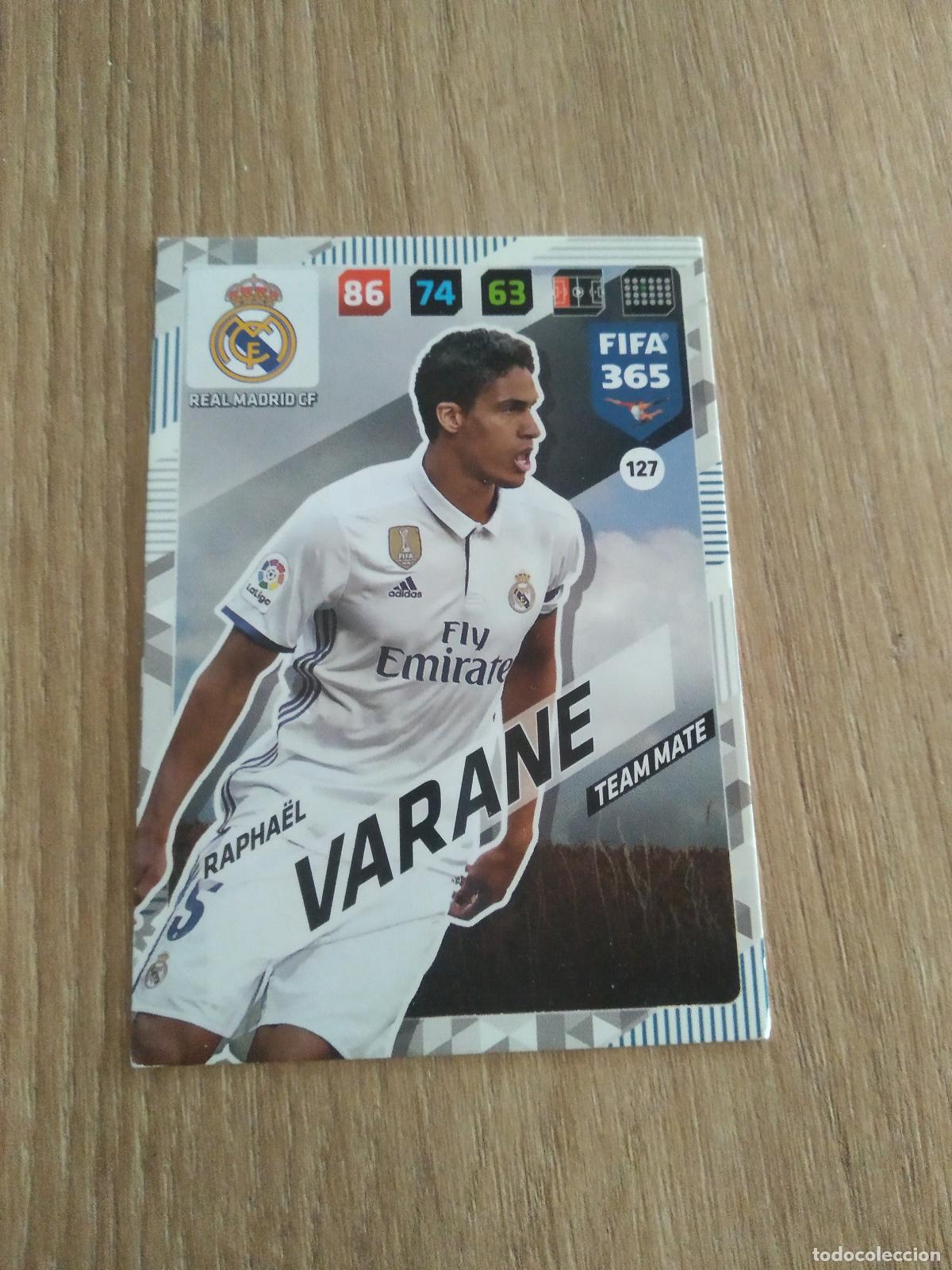 Fu&szlig;ball-Sticker: 127 VARANE REAL MADRID CROMO FUTBOL PANINI ADRENALYN 17-18 FIFA 365 2017-2018
