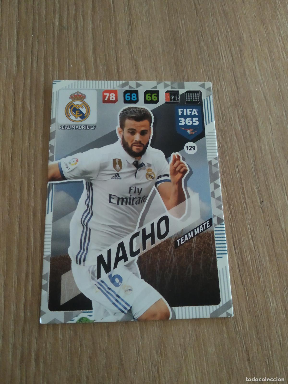 Fu&szlig;ball-Sticker: 129 NACHO REAL MADRID CROMO FUTBOL PANINI ADRENALYN 17-18 FIFA 365 2017-2018