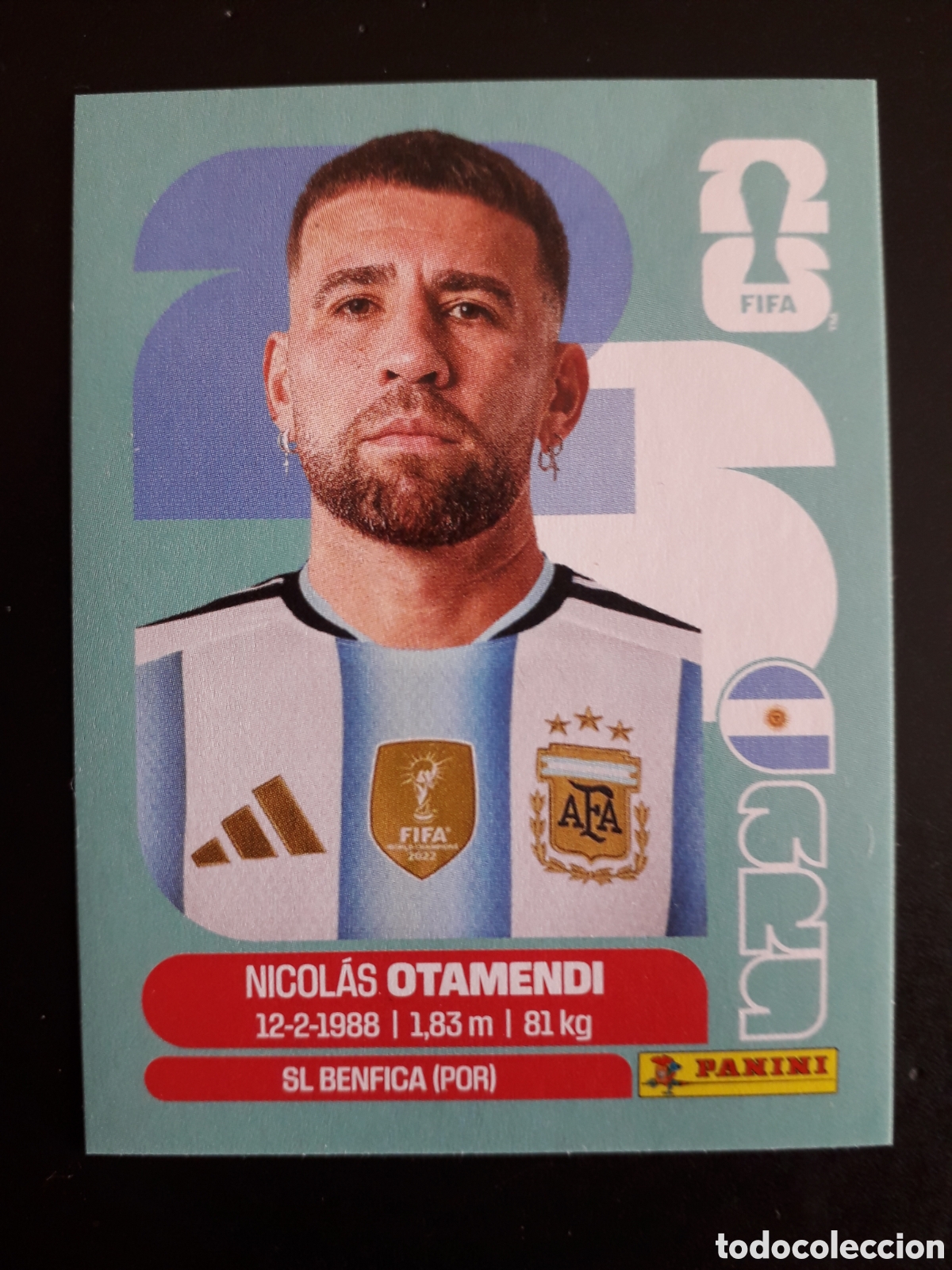 Cromos de F&uacute;tbol: OTAMENDI ARGENTINA ARG 9 MUNDIAL F&Uacute;TBOL 2026 FIFA WORLD CUP PANINI SIN PEGAR PEDIDO M&Iacute;NIMO 3&euro;.