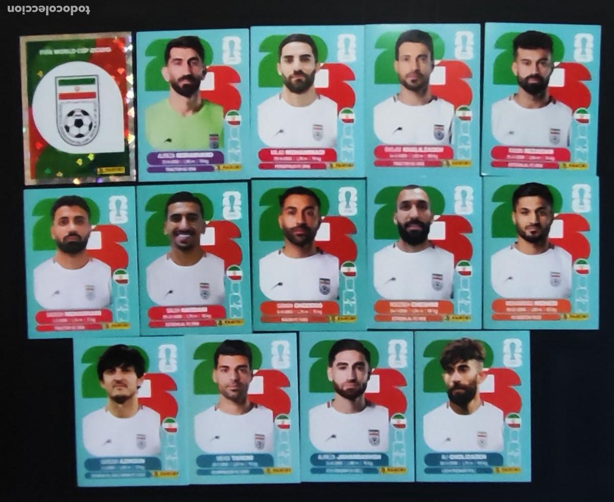 Cromos de F&uacute;tbol: STICKER FIFA WORLD CUP 2026 LOTE DE 14 STICKERS DE IRAN # PANINI