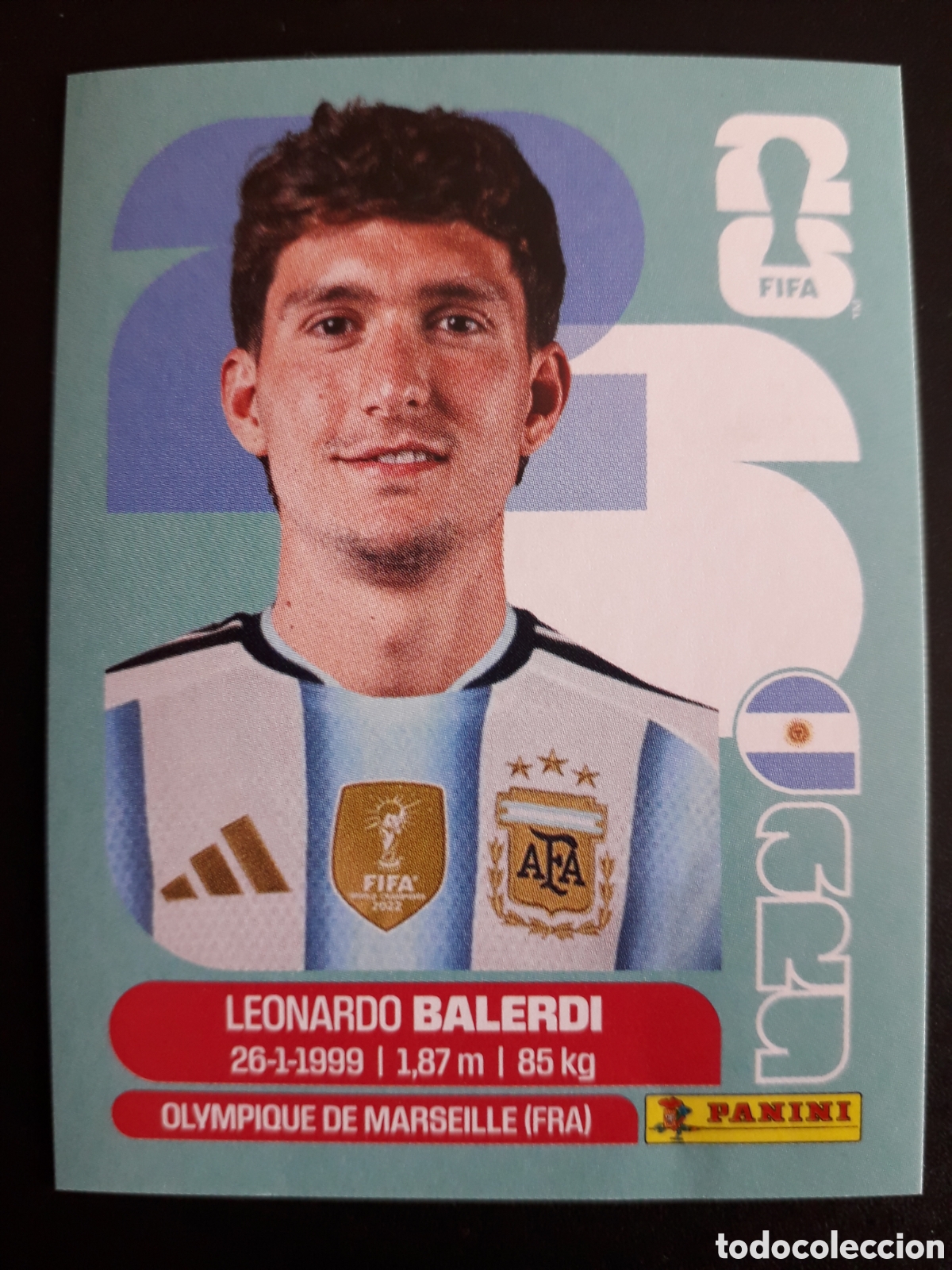 Cromos de F&uacute;tbol: BALERDI ARGENTINA ARG 7 MUNDIAL F&Uacute;TBOL 2026 FIFA WORLD CUP PANINI SIN PEGAR PEDIDO M&Iacute;NIMO 3&euro;.