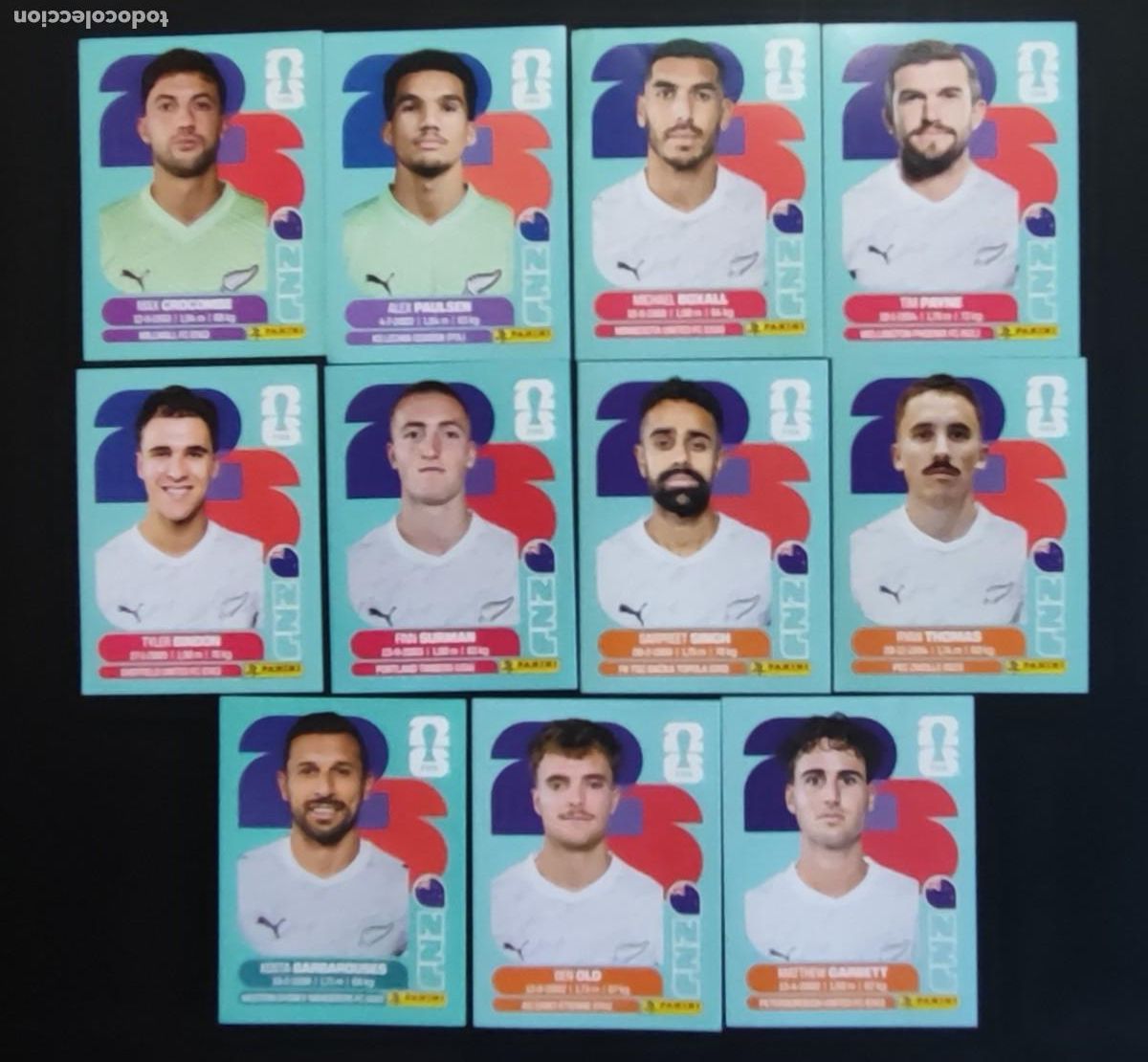 Cromos de F&uacute;tbol: STICKER FIFA WORLD CUP 2026 LOTE DE 11 STICKERS DE NUEVA ZELANDA # PANINI