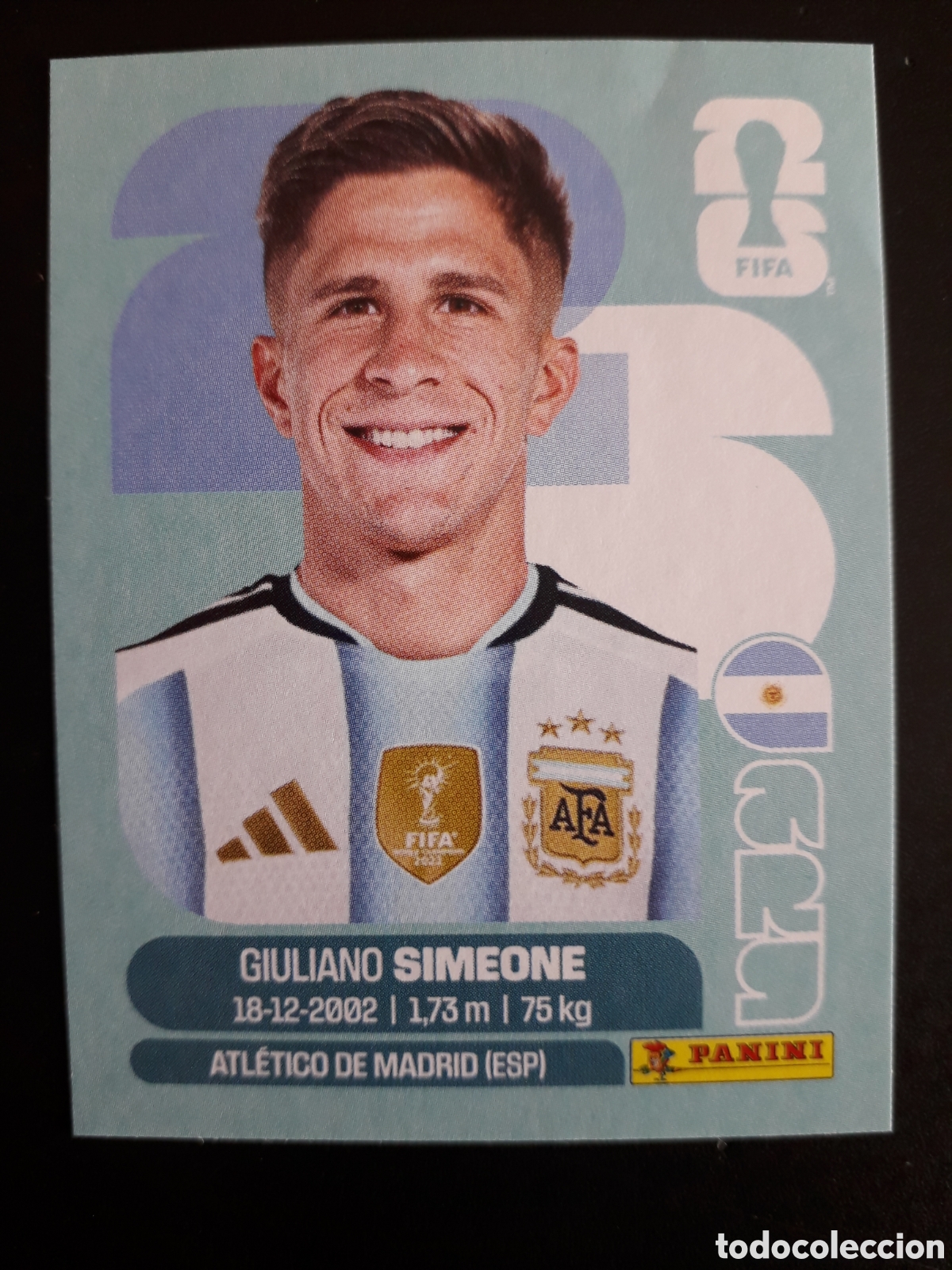 Cromos de F&uacute;tbol: GIULIANO SIMEONE ARGENTINA ARG 20 MUNDIAL F&Uacute;TBOL 2026 FIFA WORLD CUP PANINI SIN PEG PEDIDO M&Iacute;NIMO 3&euro;