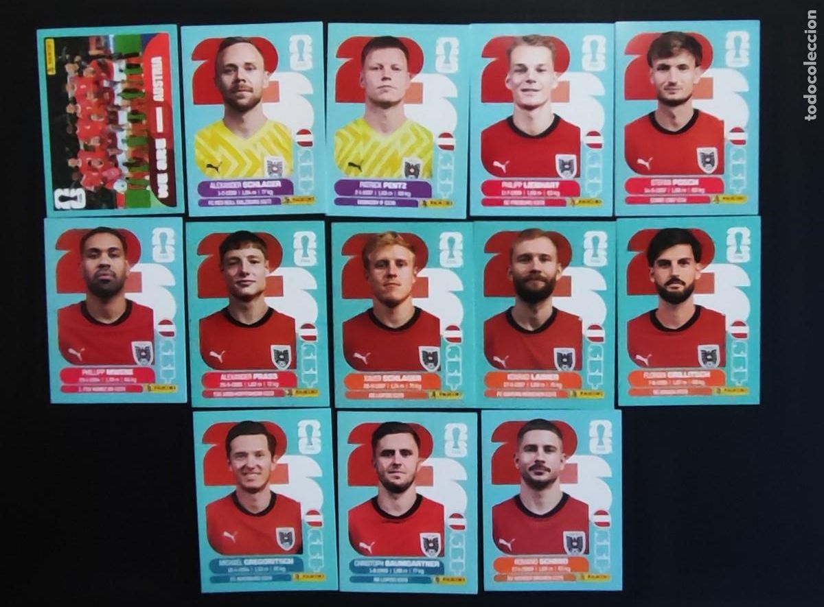 Cromos de F&uacute;tbol: STICKER FIFA WORLD CUP 2026 LOTE 13 DE STICKERS DE AUSTRIA # PANINI