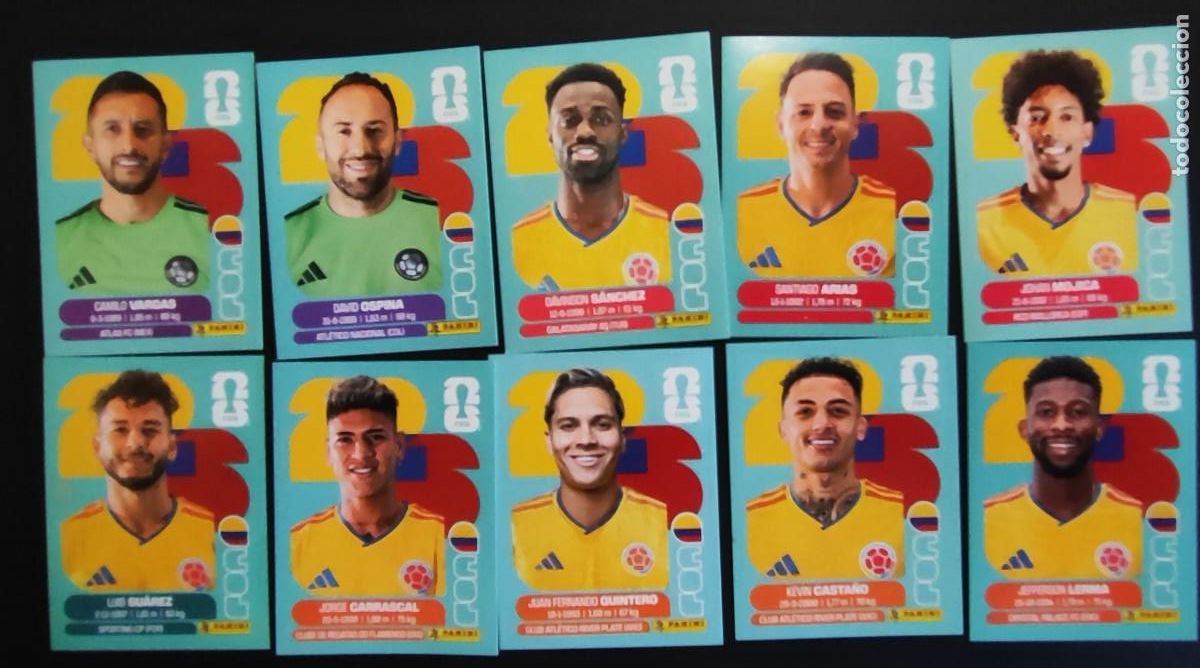 Cromos de F&uacute;tbol: STICKER FIFA WORLD CUP 2026 LOTE 10 DE STICKERS DE COLOMBIA # PANINI