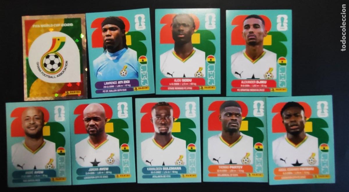 Cromos de F&uacute;tbol: STICKER FIFA WORLD CUP 2026 LOTE 9 DE STICKERS GHANA # PANINI