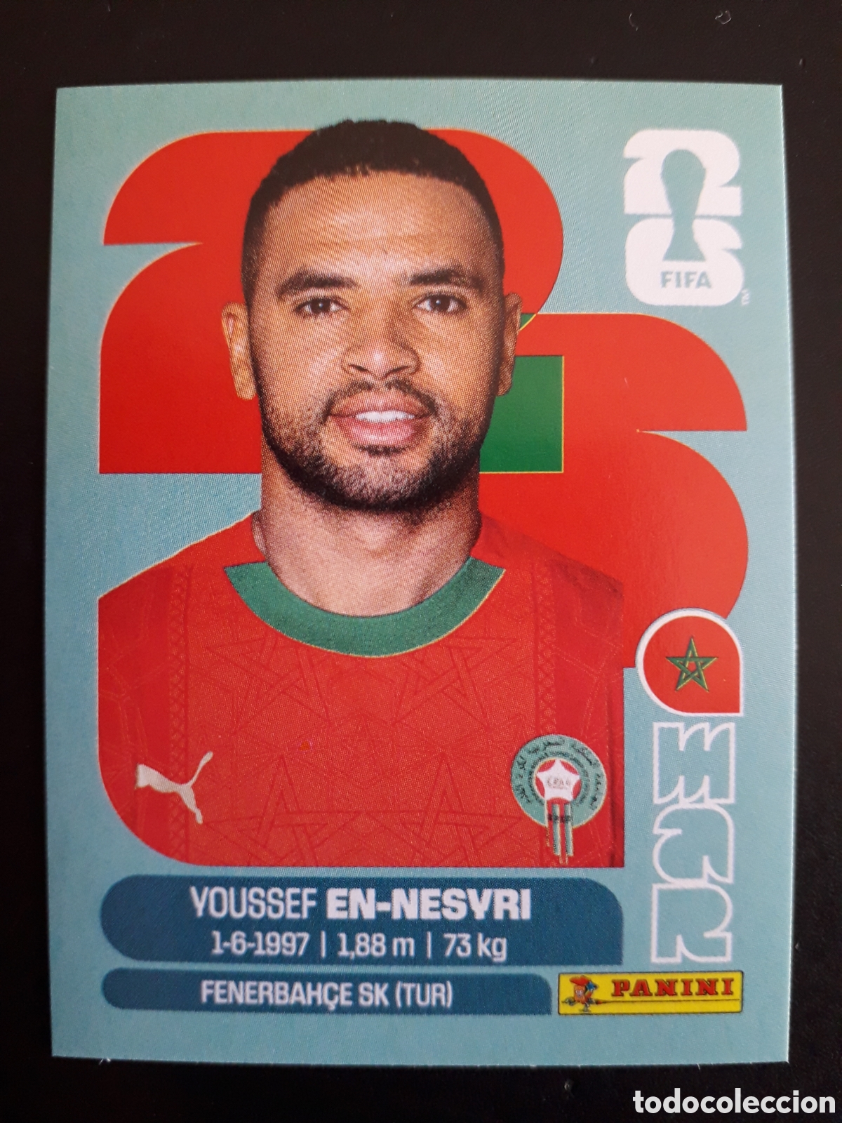 Cromos de F&uacute;tbol: EN NESYRI MARRUECOS MAR 16 MUNDIAL F&Uacute;TBOL 2026 FIFA WORLD CUP PANINI SIN PEGAR PEDIDO M&Iacute;NIMO 3&euro;.