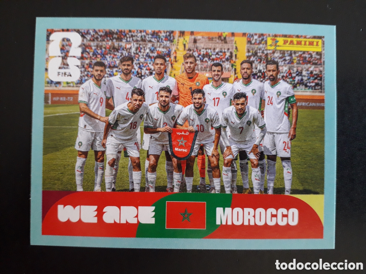 Cromos de F&uacute;tbol: EQUIPO MARRUECOS MAR 13 MUNDIAL F&Uacute;TBOL 2026 FIFA WORLD CUP PANINI SIN PEGAR PEDIDO M&Iacute;NIMO 3&euro;