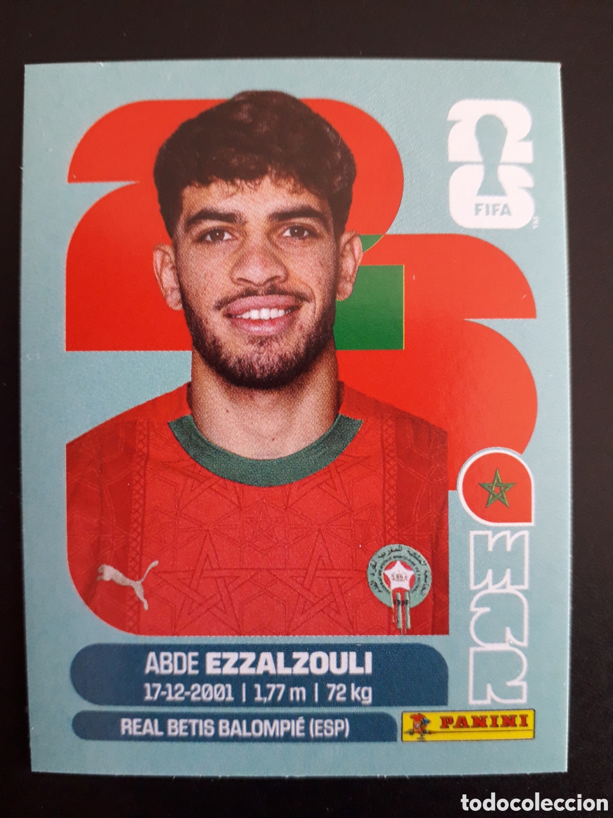 Cromos de F&uacute;tbol: EZZALOULI MARRUECOS MAR 17 MUNDIAL F&Uacute;TBOL 2026 FIFA WORLD CUP PANINI SIN PEGAR PEDIDO M&Iacute;NIMO 3&euro;